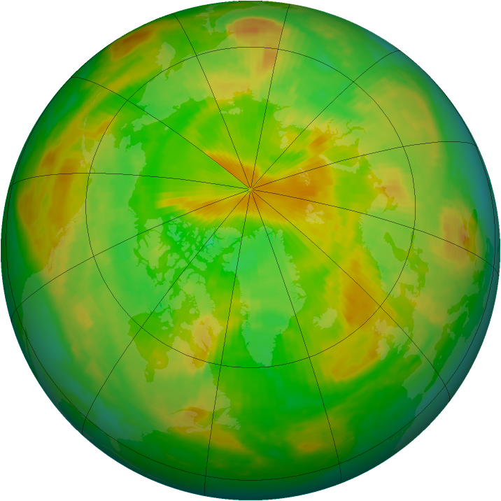 Arctic ozone map for 06 June 2001